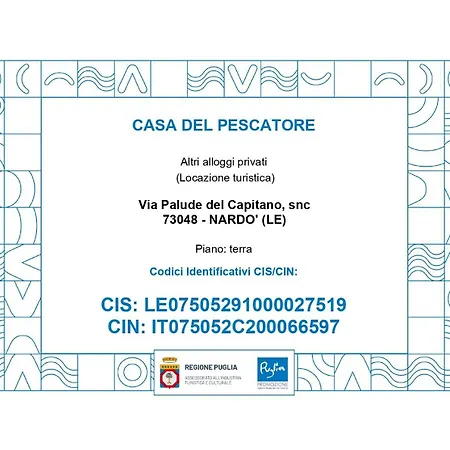 Casa Del Pescatore Holiday home Nardo